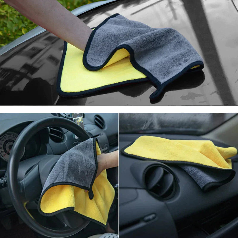 Kit de Panos de Microfibra para Limpeza Automotiva