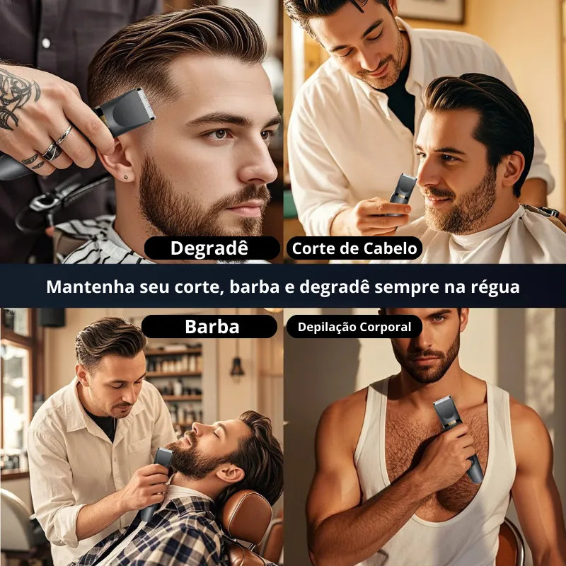 TrimPro Max™ – Aparador Masculino 5 em 1 Profissional Premium