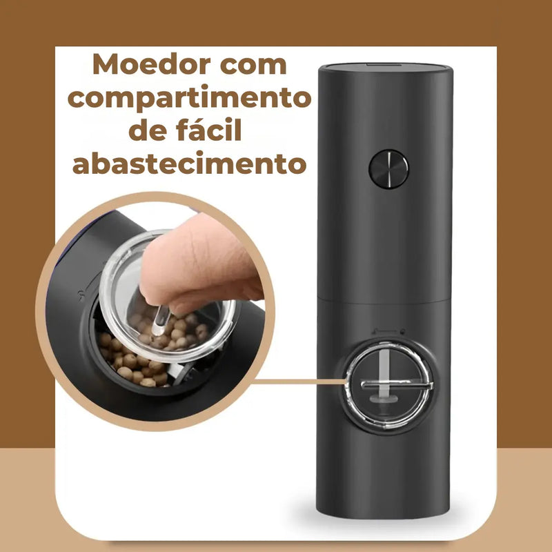 Moedor Elétrico de Temperos – Potência, Sabor e Sofisticação na Sua Cozinha