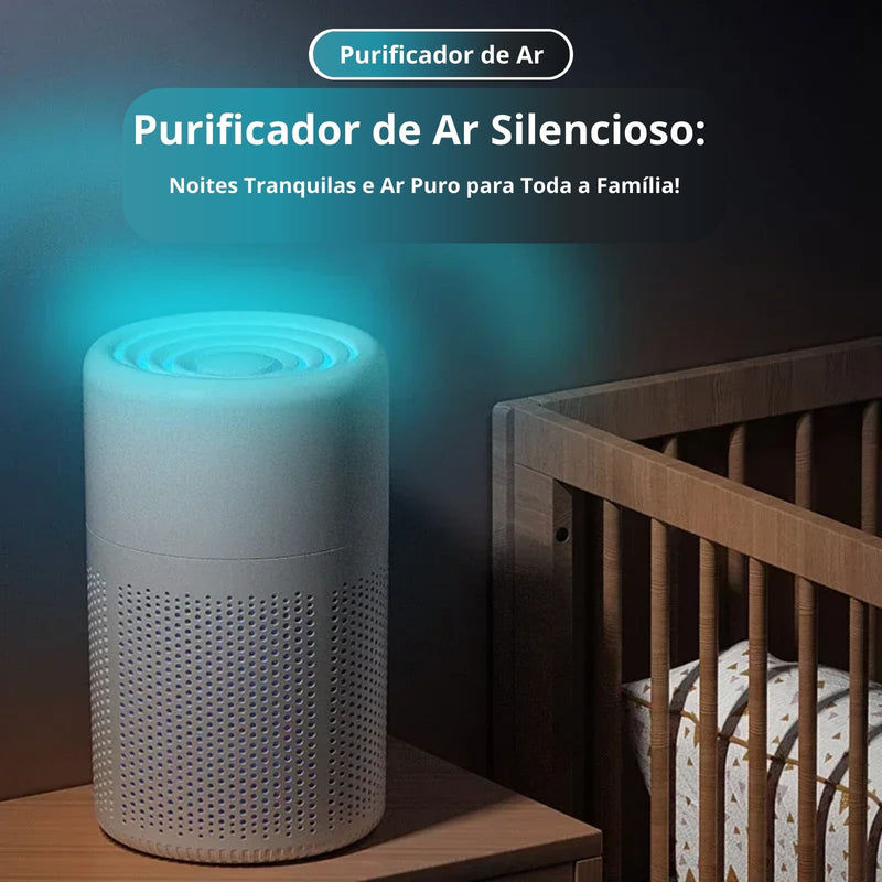 Purificador de Ar com Filtro HEPA e Ionizador — Ar Mais Limpo e Leve em Toda a Casa