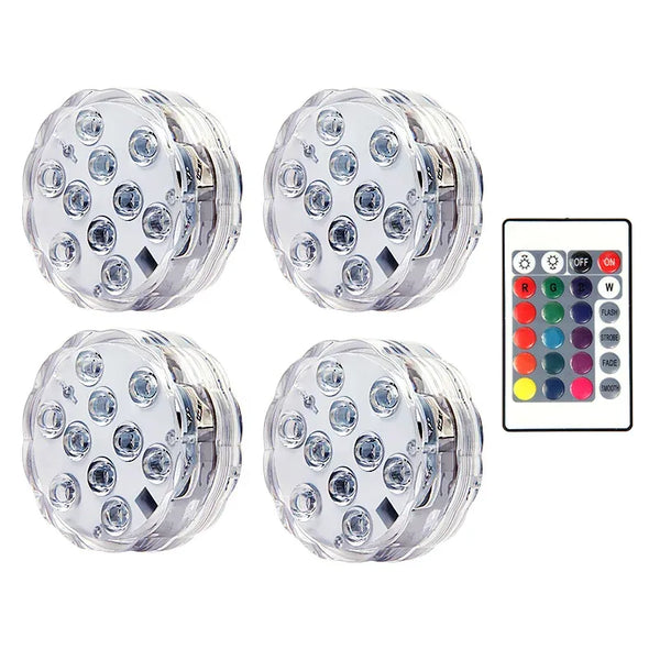 Kit Luminárias de Piscina RGB – Sem Fio com Controle Remoto
