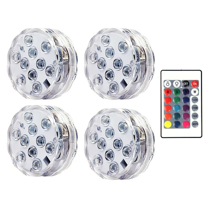 Kit Luminárias de Piscina RGB – Sem Fio com Controle Remoto