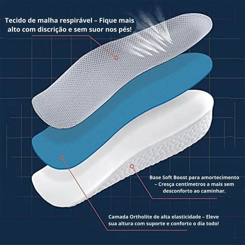 Palmilha de Altura HeightMax Pro – Realce Discreto