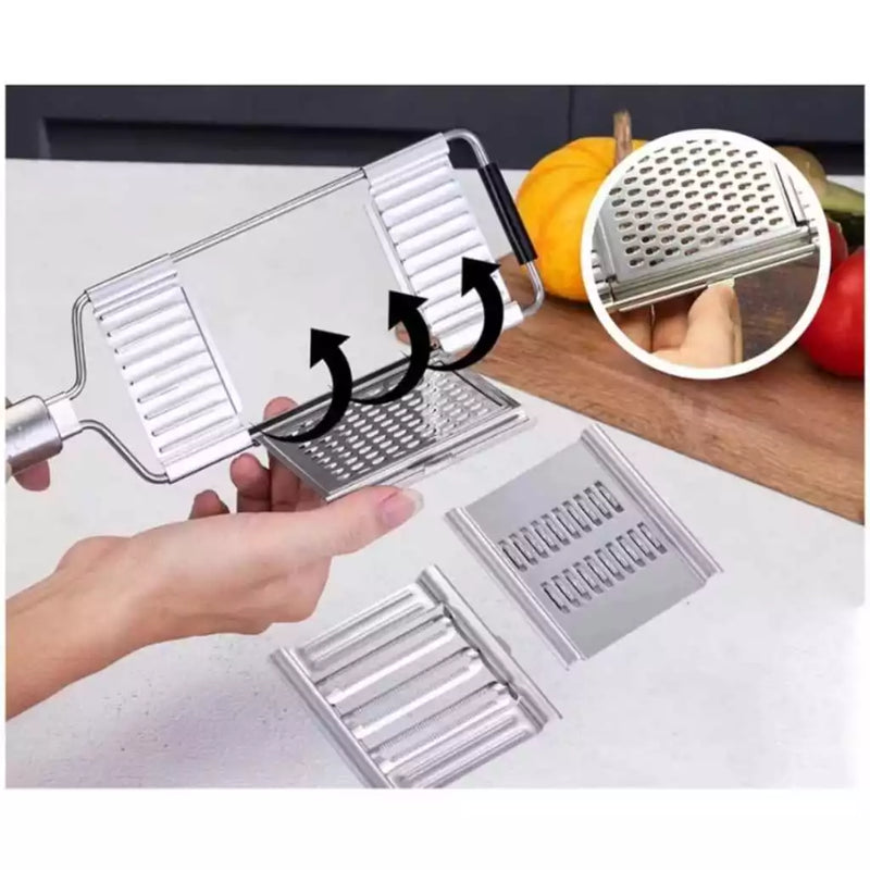 RalaMAX™ - Ralador Multiuso Em Aço Inox + 4 Lâminas + Brinde Exclusivo