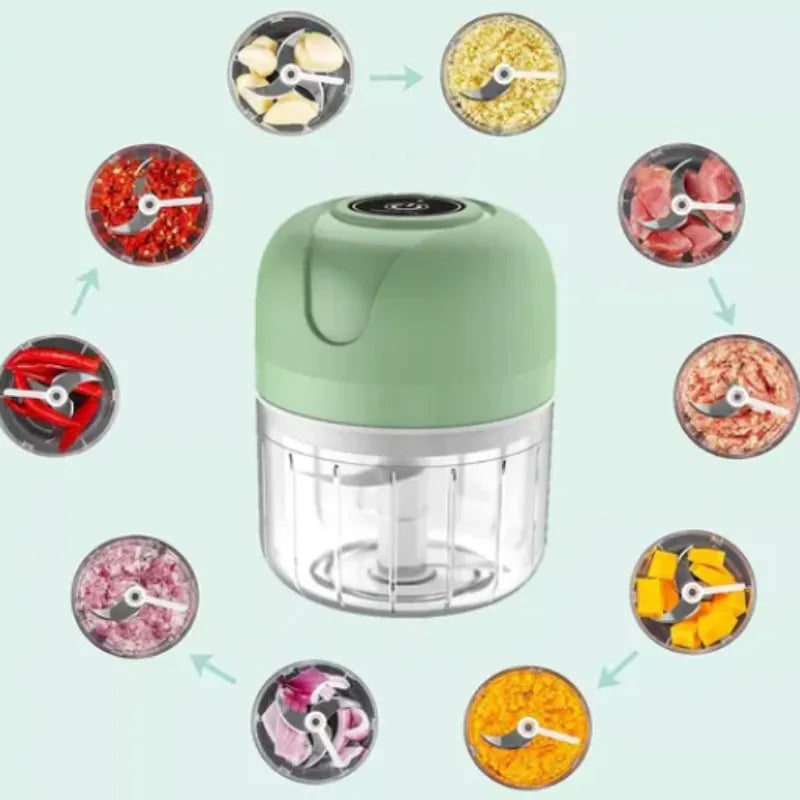 Mini Processador de Alimentos Elétrico – Corte em Segundos