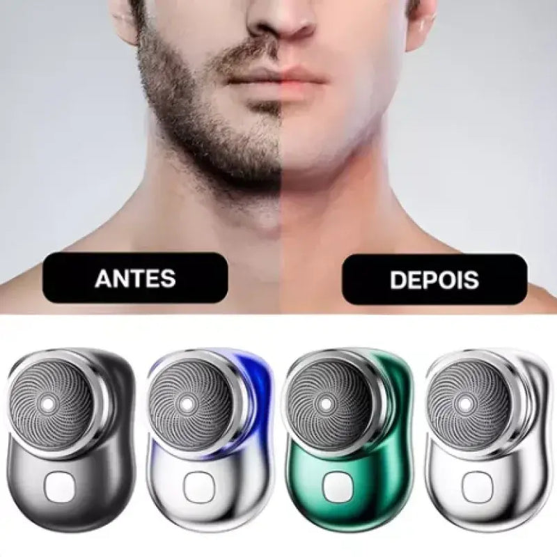 Mini Barbeador Elétrico Portátil - com Menos Irritação, Sem Esforço!