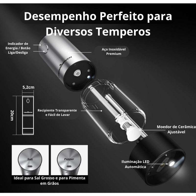 Moedor Automático Gourmet 360 – Inox Super Premium