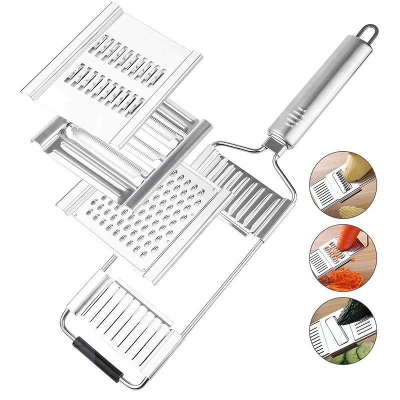 RalaMAX™ - Ralador Multiuso Em Aço Inox + 4 Lâminas + Brinde Exclusivo