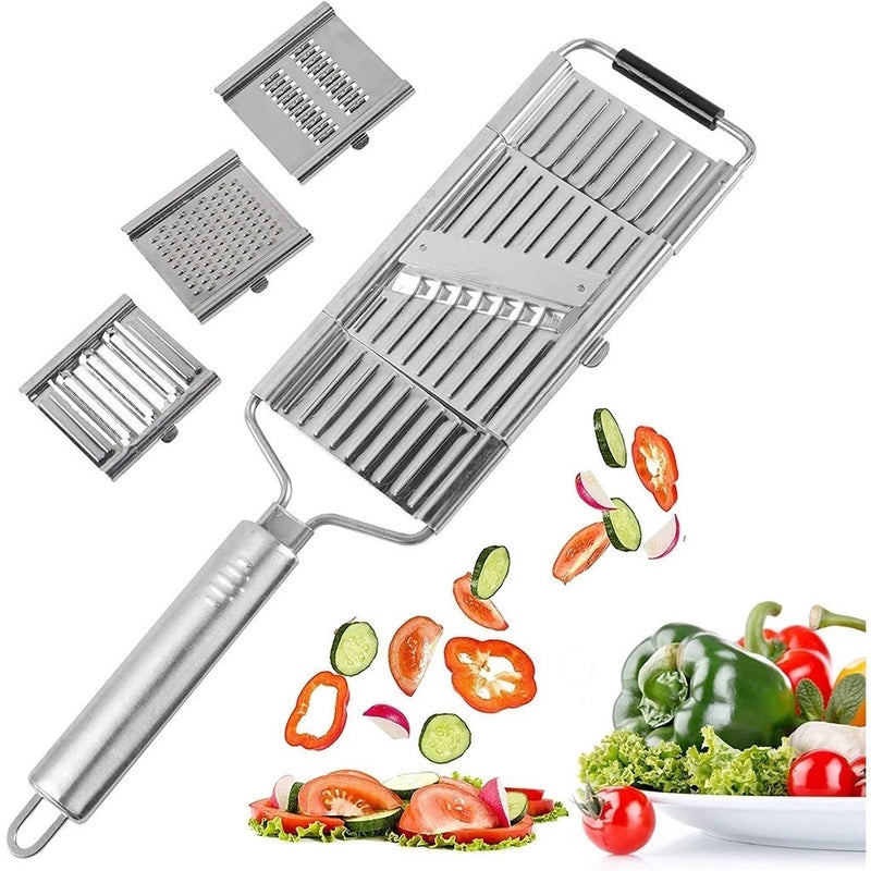 RalaMAX™ - Ralador Multiuso Em Aço Inox + 4 Lâminas + Brinde Exclusivo