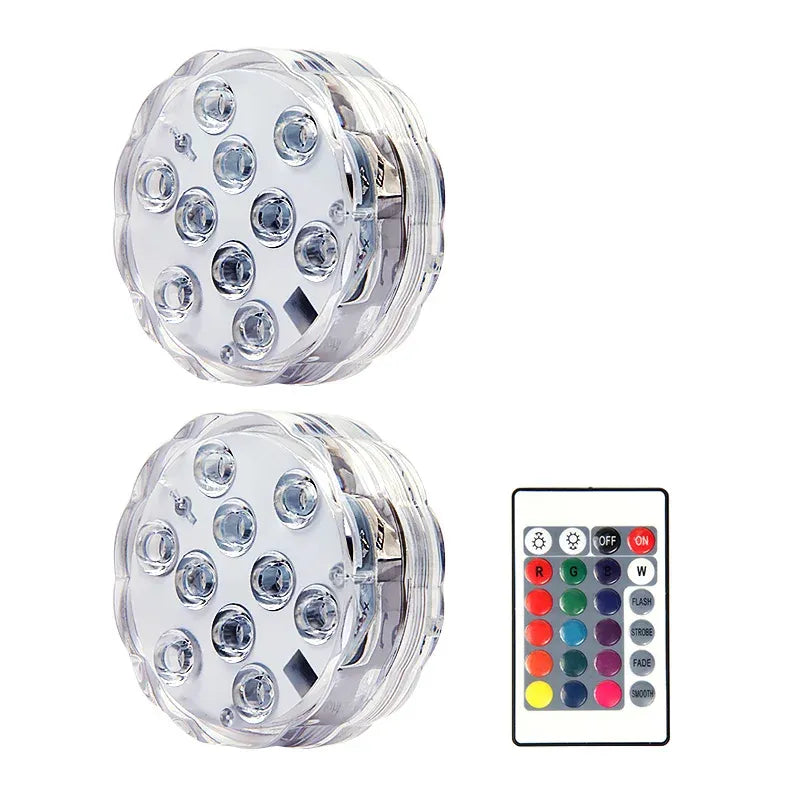 Kit Luminárias de Piscina RGB – Sem Fio com Controle Remoto