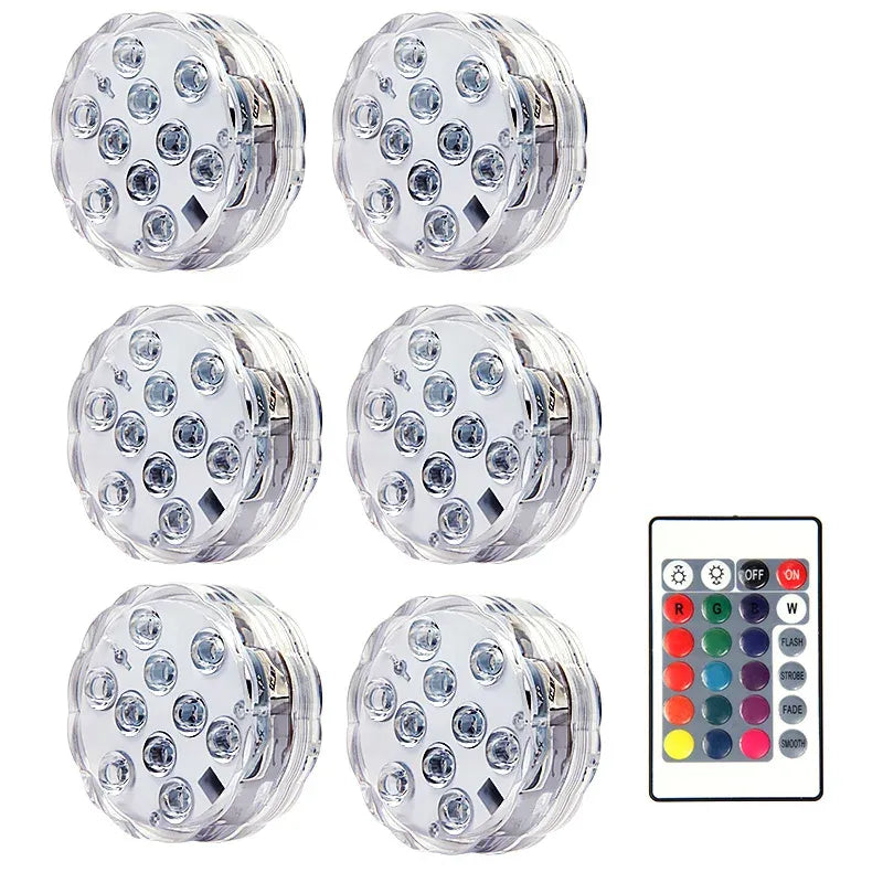 Kit Luminárias de Piscina RGB – Sem Fio com Controle Remoto