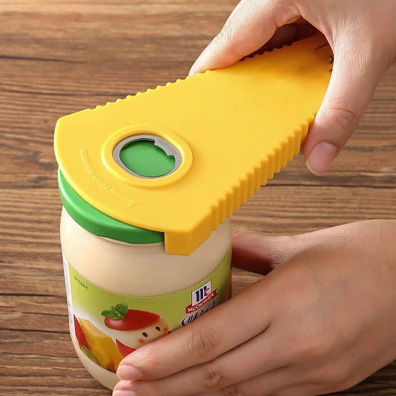 Abridor Prático Triangular – Abra Qualquer Tampa em Segundos, Sem Esforço!