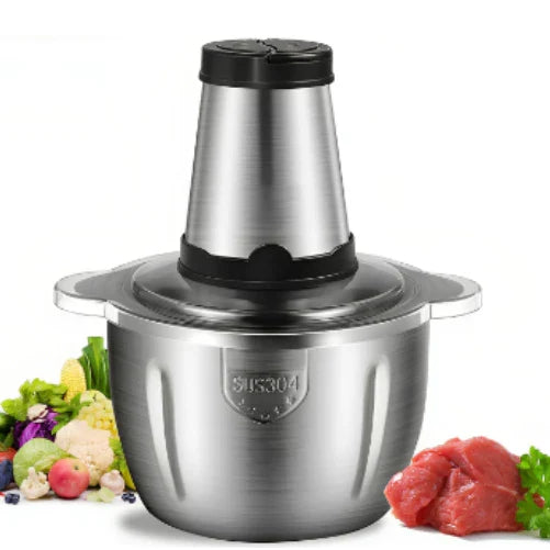 Pica Tudo Inox – Triturador Elétrico para Carnes, Legumes e Temperos