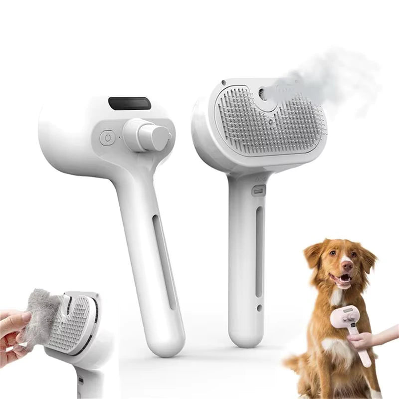 NimbusPet: Escova 2 em 1 com Vapor e Autolimpeza